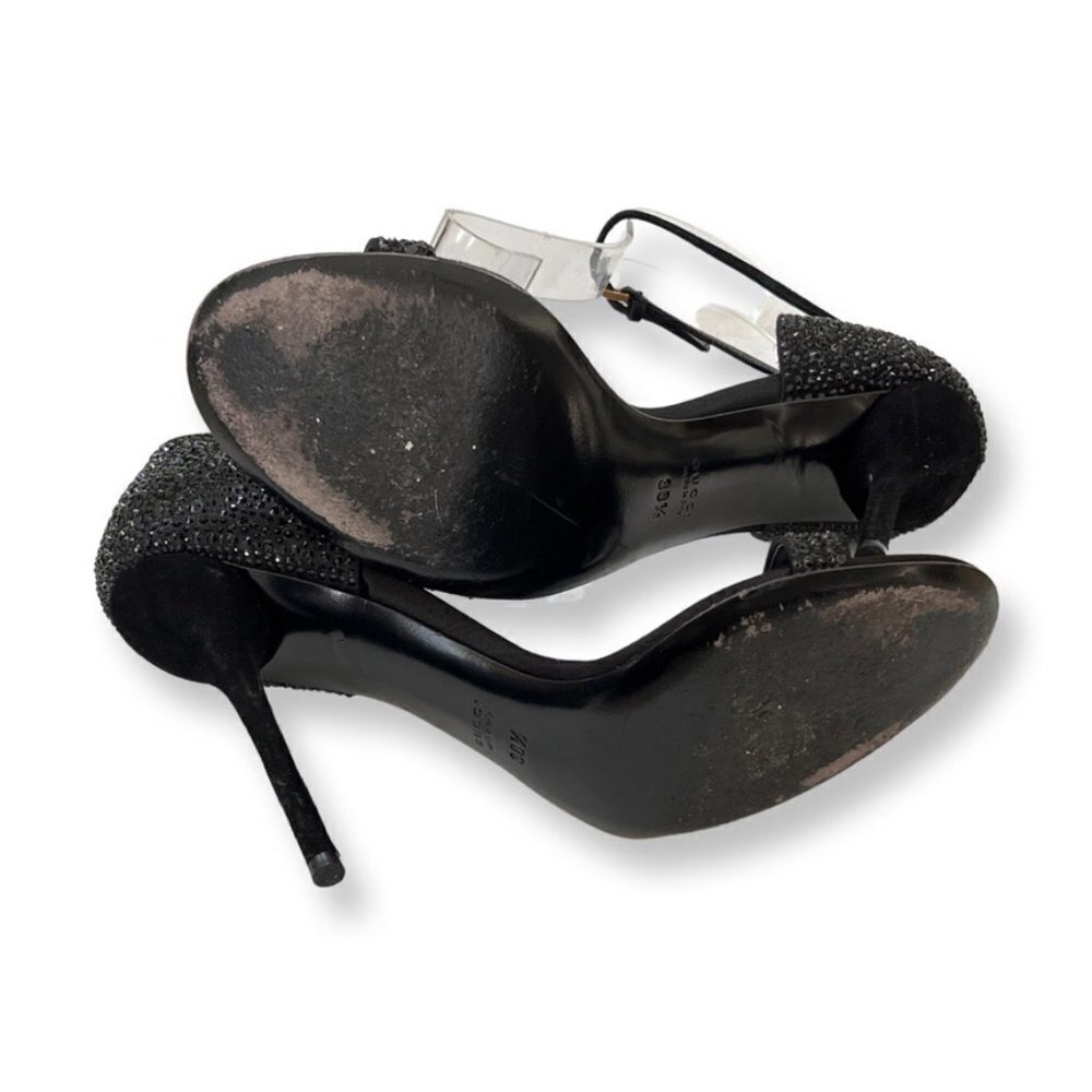 Gucci black studded sandal heels size 38.5 - Picture 6 of 13